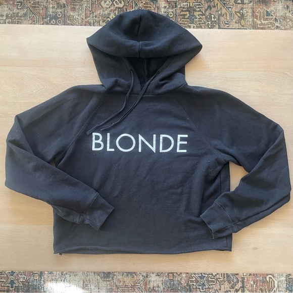 Brunette The Label Blonde Cropped Hoodie - Picture 1 of 7